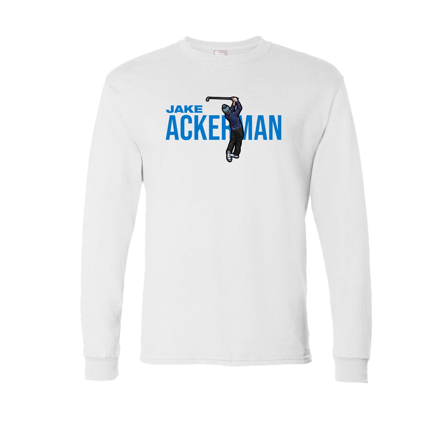 Long Sleeve Tee — Player Name in White