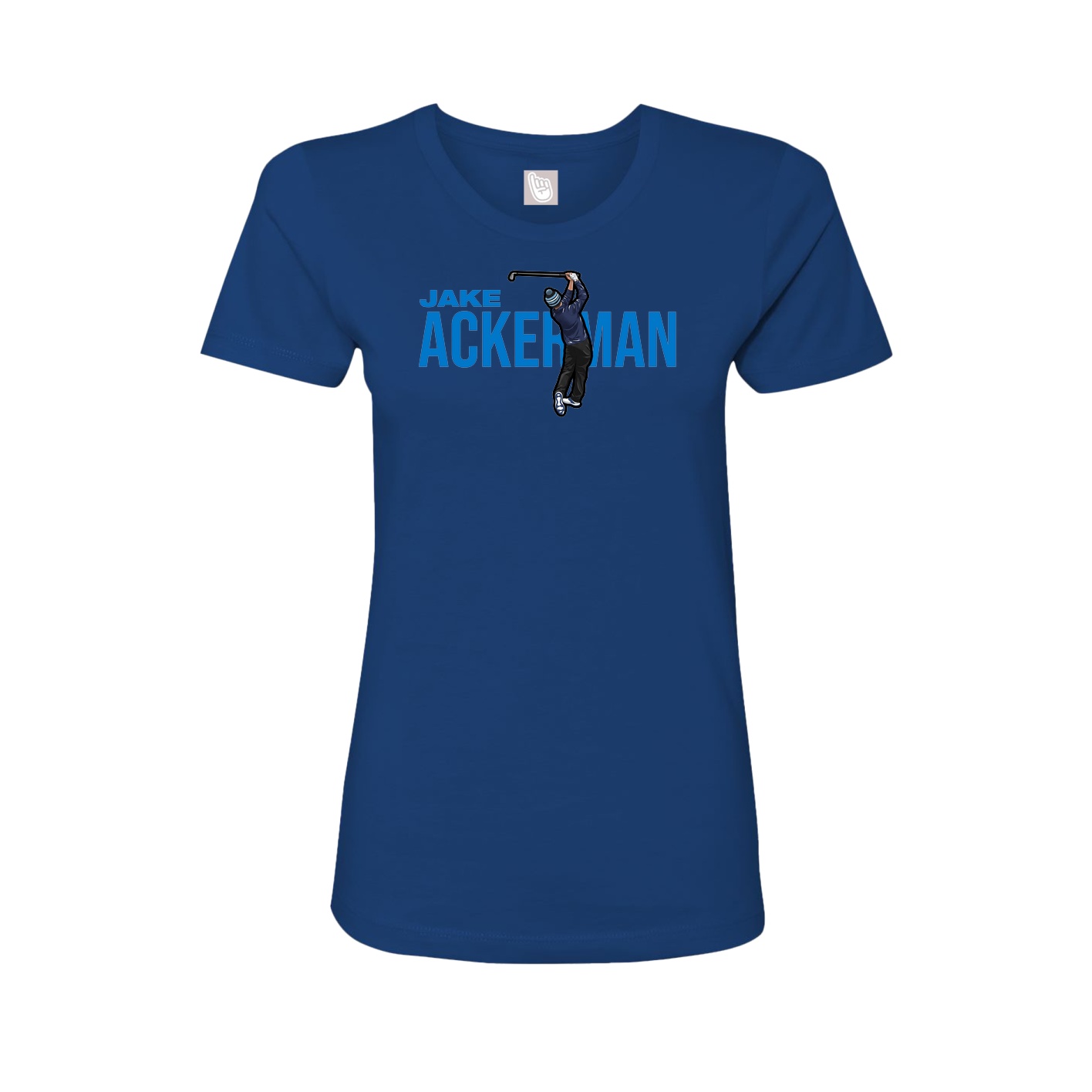 Fitted Women's Tee — Player Name in Royal