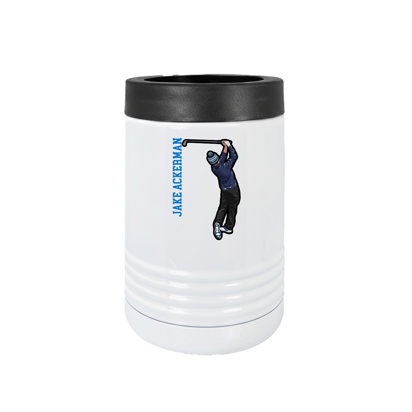 Beverage Holder — Name Vertical in White