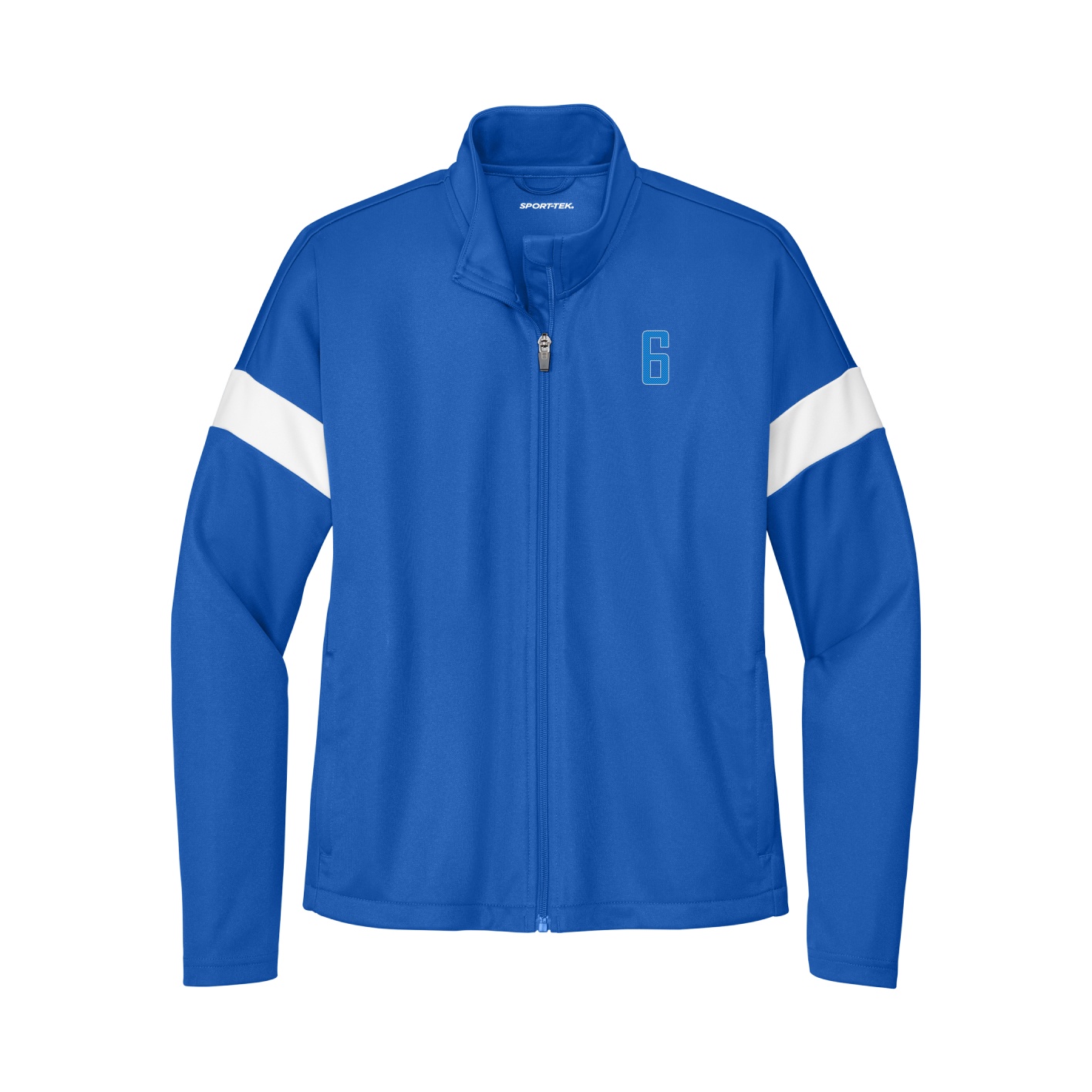 Womens Team Travel Full-Zip Jacket — Front Shirsy in Royal/White