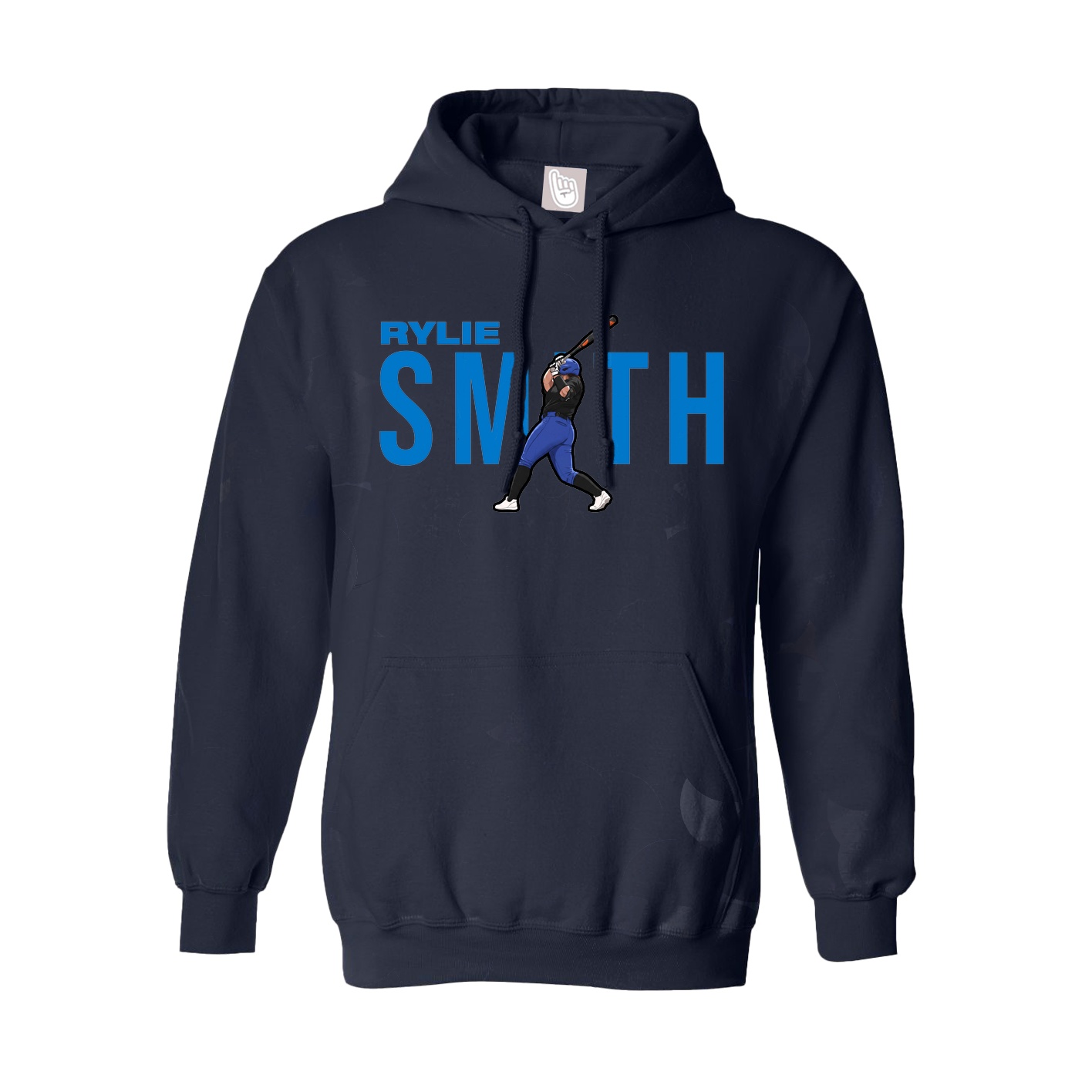 Youth Hoodie — Player Name in Navy