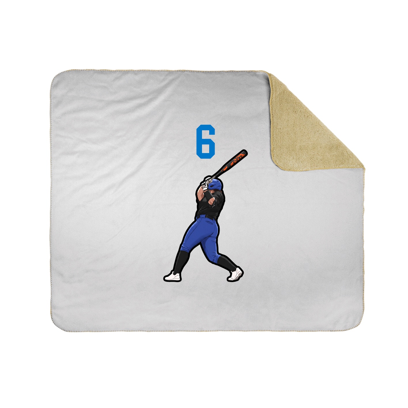 Throw Blanket — Number Top in White