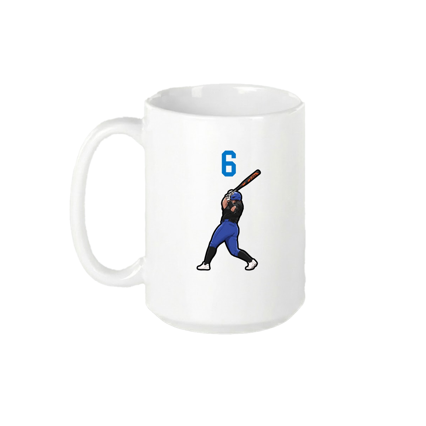 15oz Coffee Mug — Number Top in White