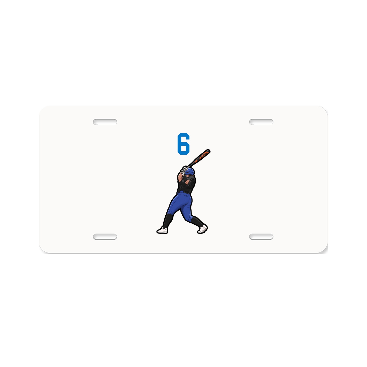 License Plate — Number Top in Classic