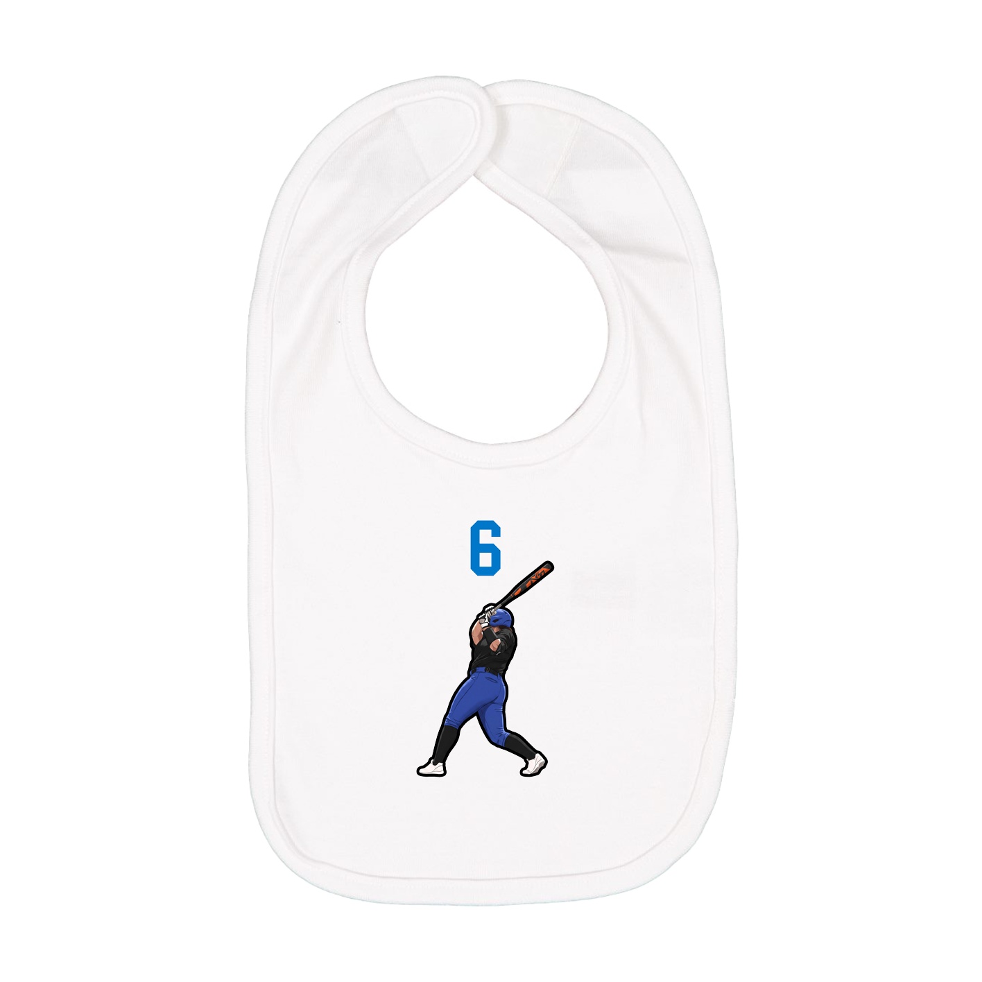 Infant Bib — Number Top in White