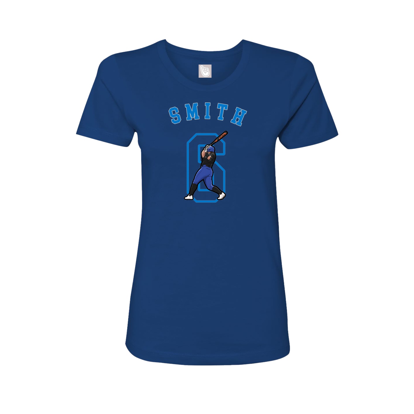 Fitted Women's Tee — Shirsey Arch in Royal
