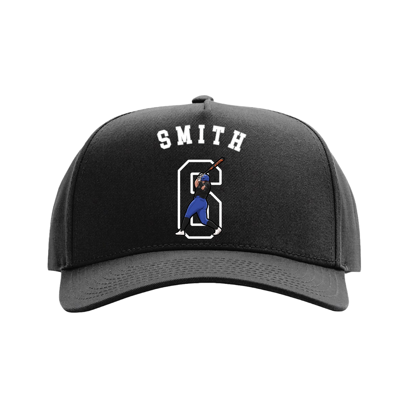 Full Fabric Five-Panel Champ Cap — Shirsey Arch in Black