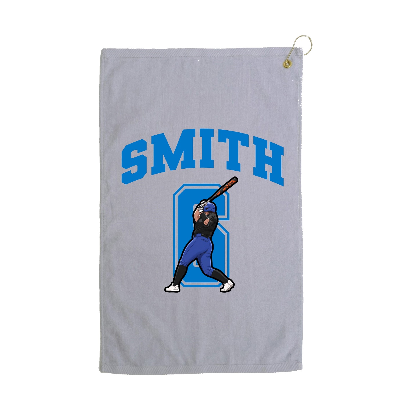 Golf Towel — Number in Grey