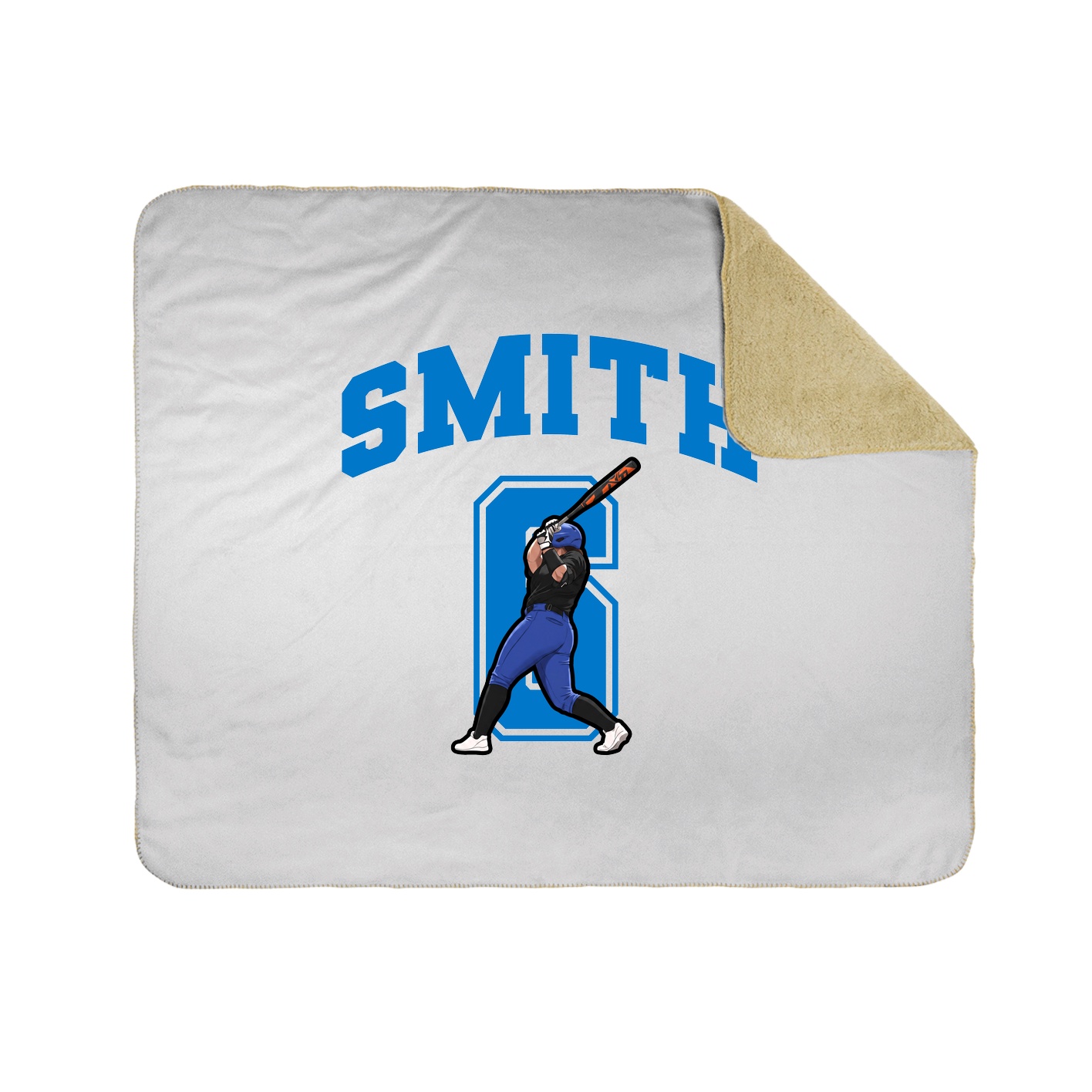 Throw Blanket — Number in White