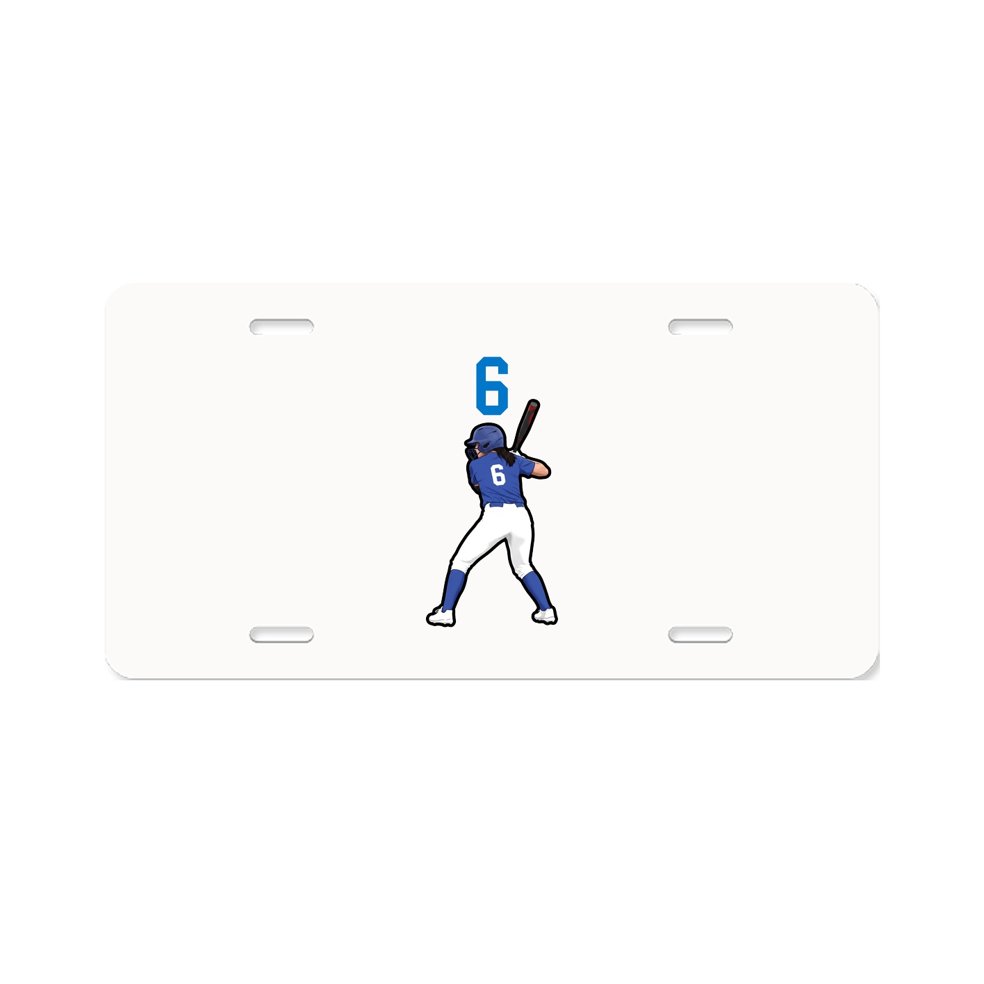 License Plate — Number Top in Classic
