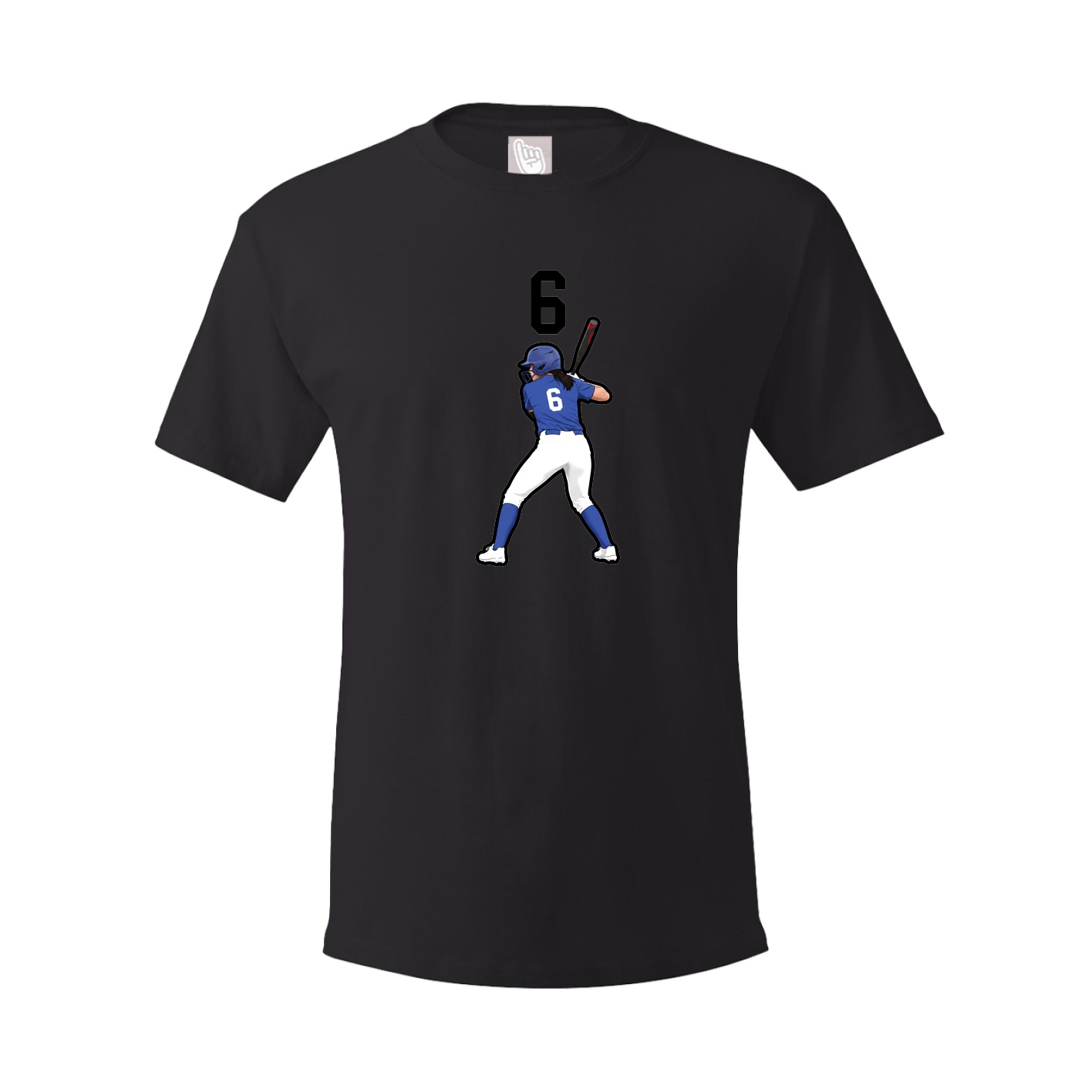 Youth Tee — Number Top in Black