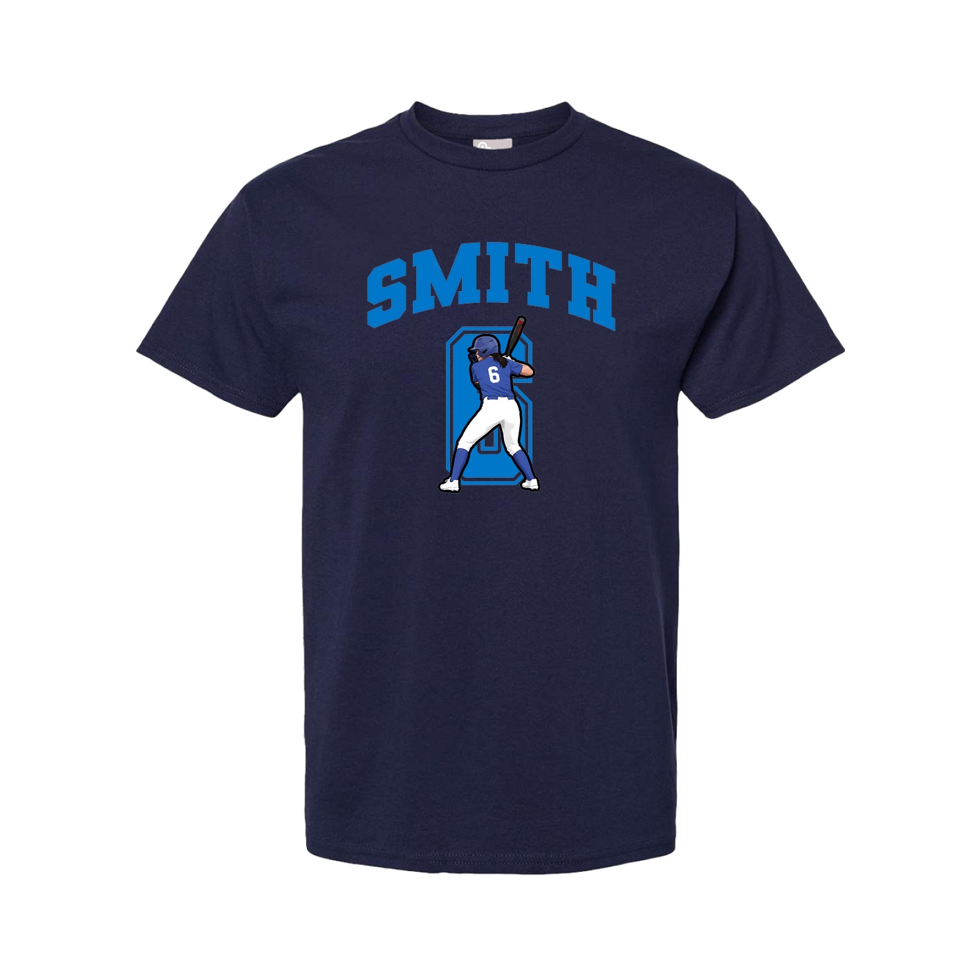Youth Tee — Number in Navy