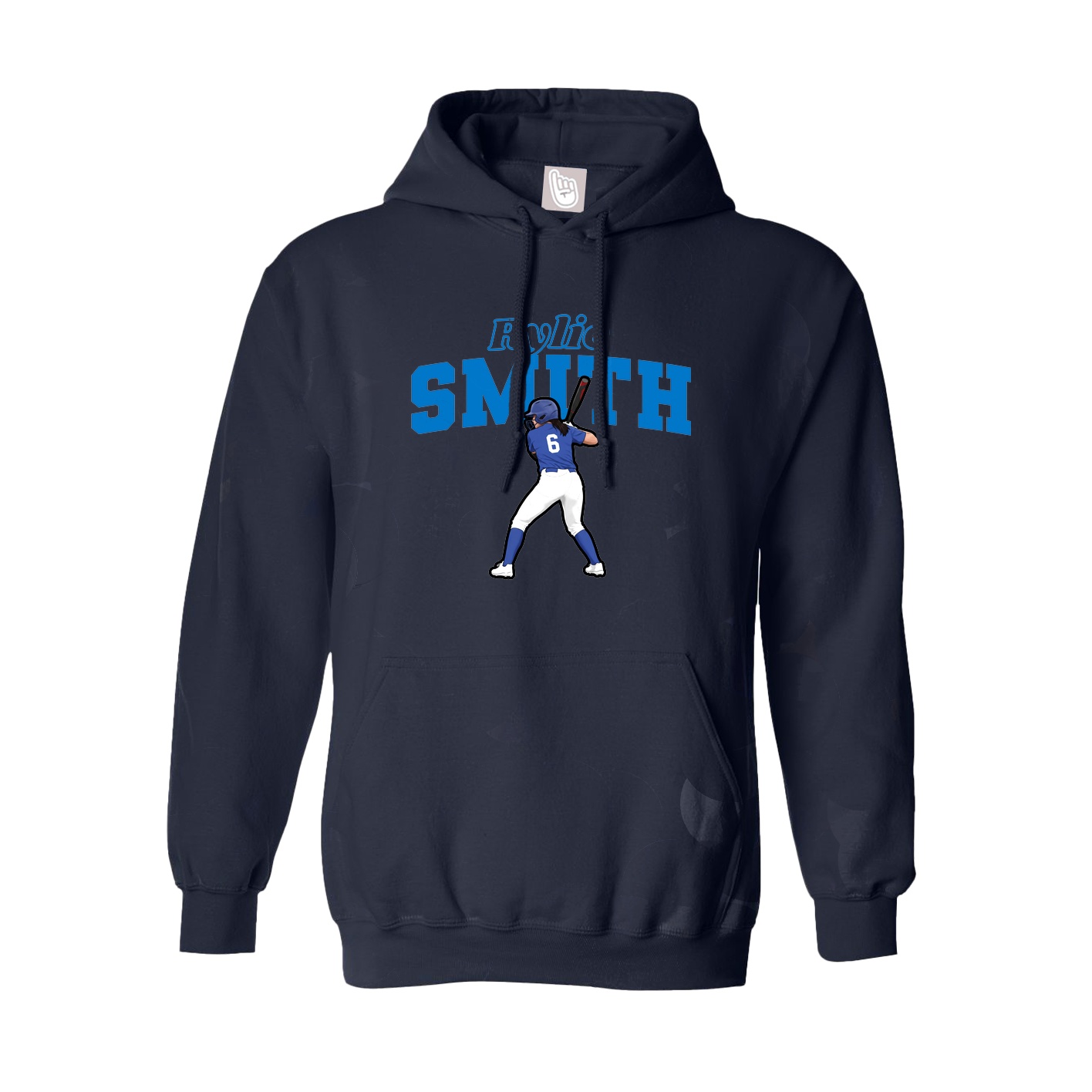 Youth Hoodie — Name Arch in Navy