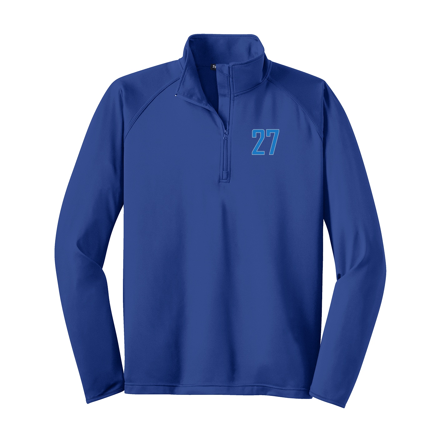 Q-Zip Pullover — Front Shirsy in Royal