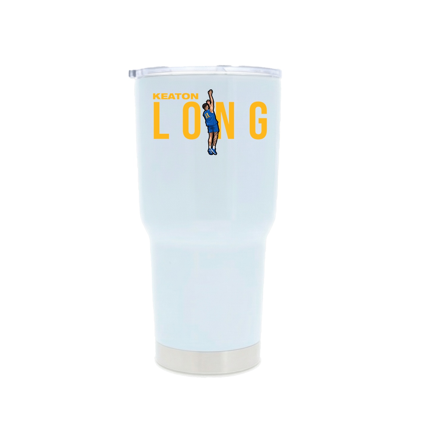 30oz Stainless Steel Tumbler — Player Name in White