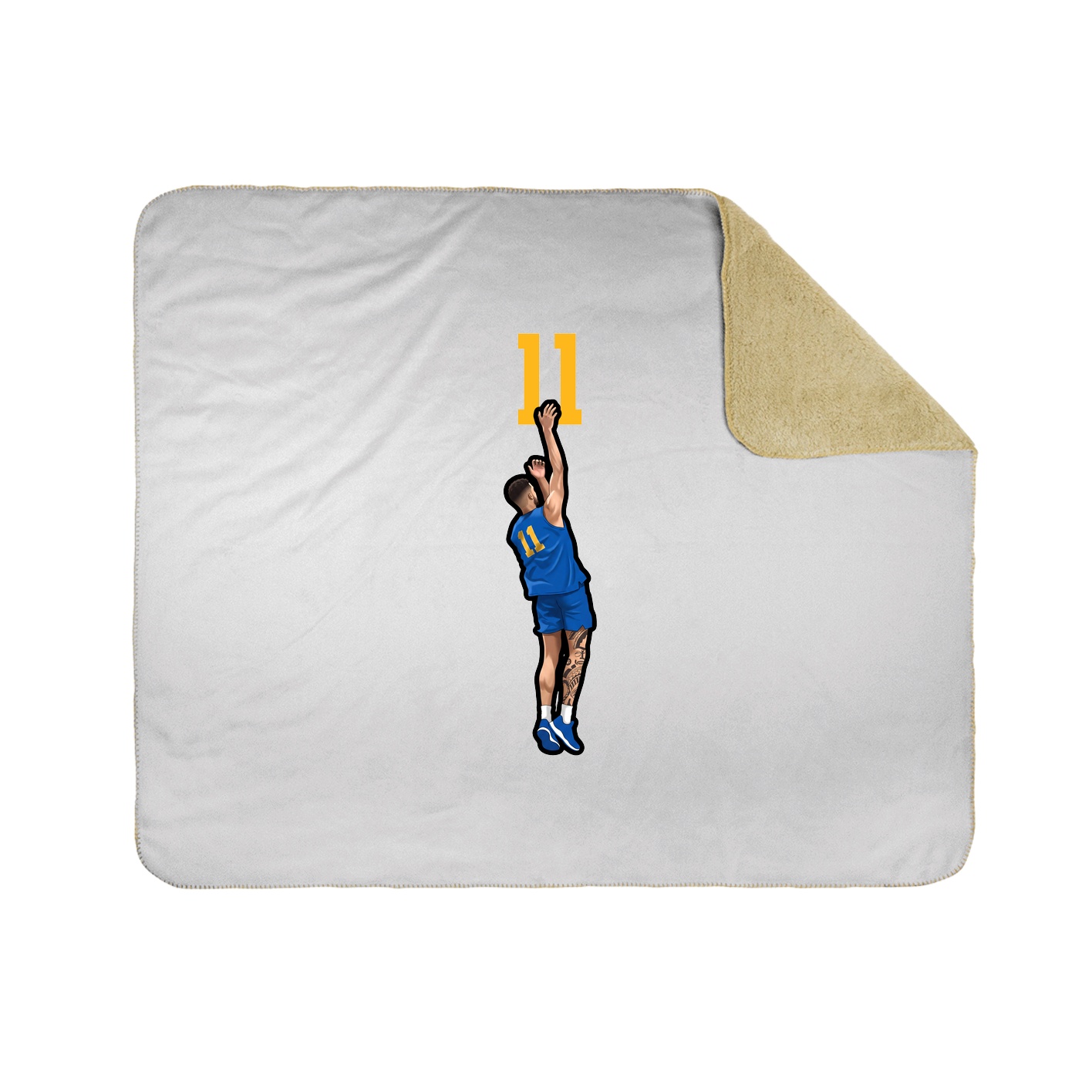 Throw Blanket — Number Top in White