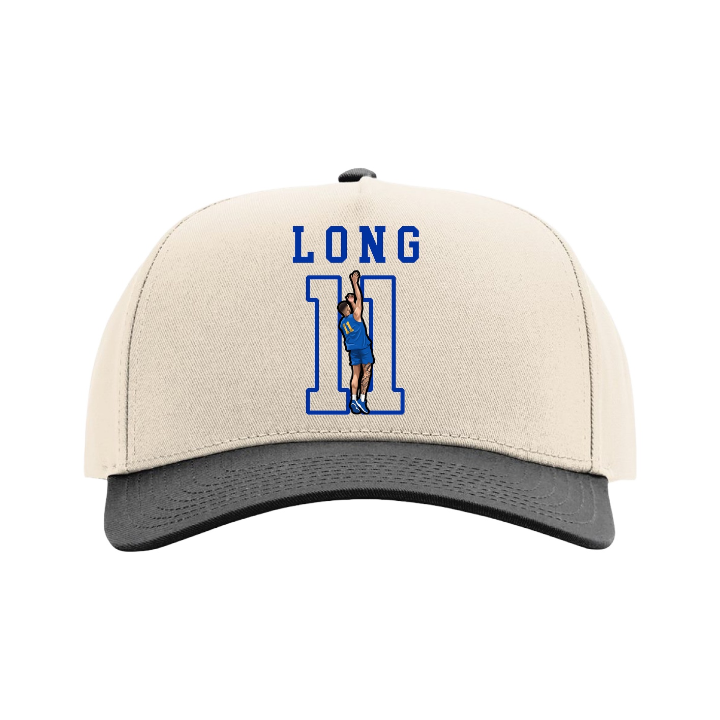 Full Fabric Five-Panel Champ Cap — Shirsey in Cream/Black