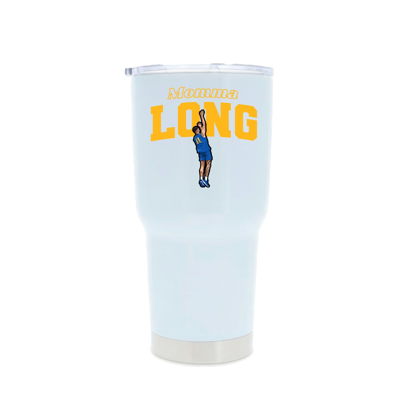 30oz Stainless Steel Tumbler — Mothers Day Block in White