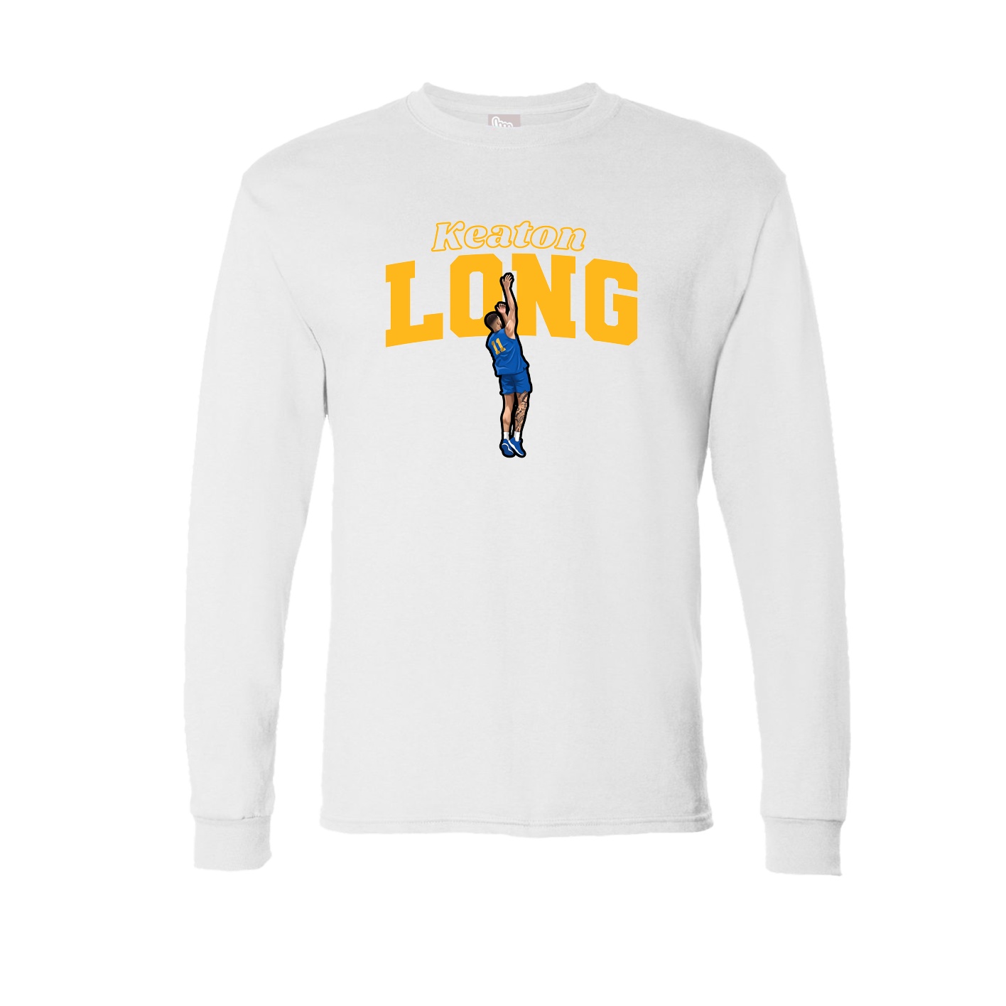 Long Sleeve Tee — Name Arch in White