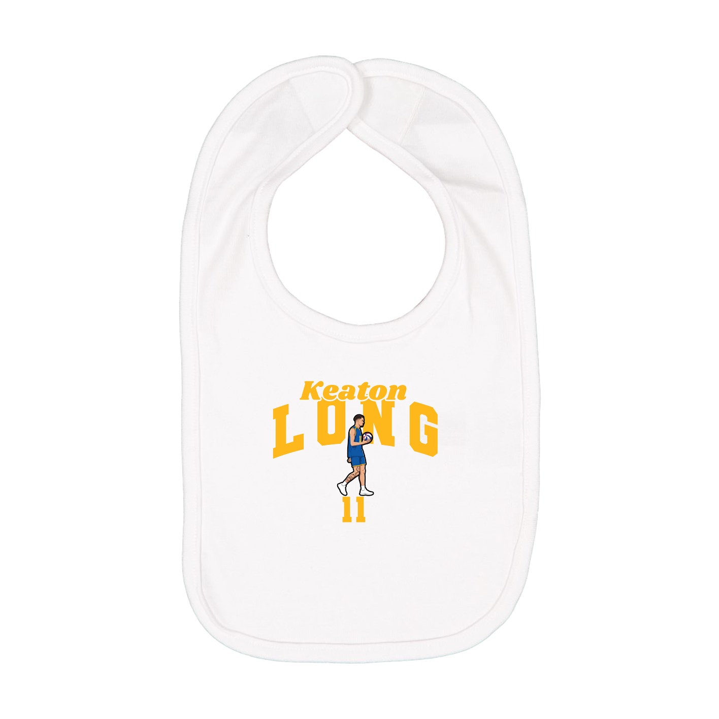 Infant Bib — Signature Arch in White