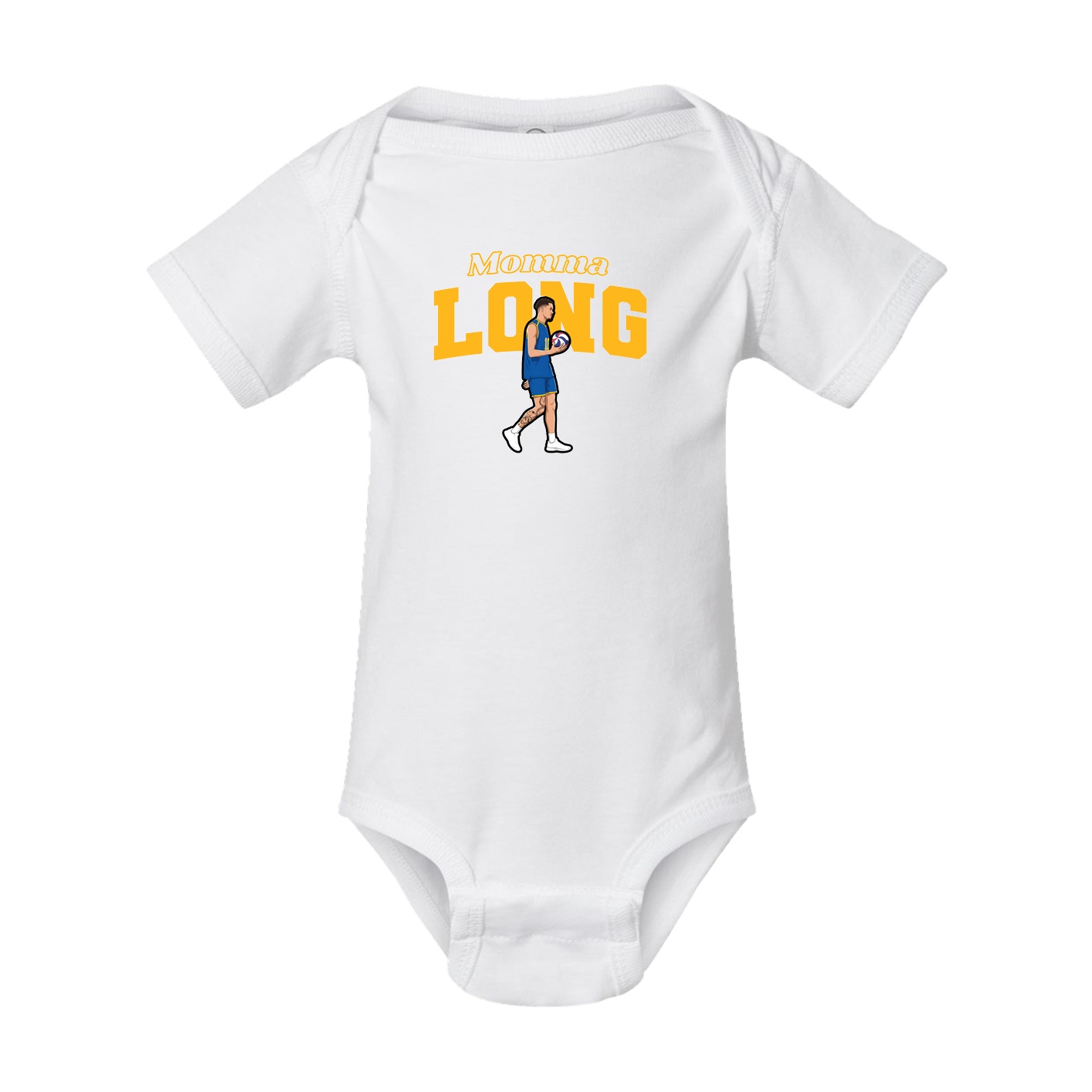 Baby Onesie — Mothers Day Block in White
