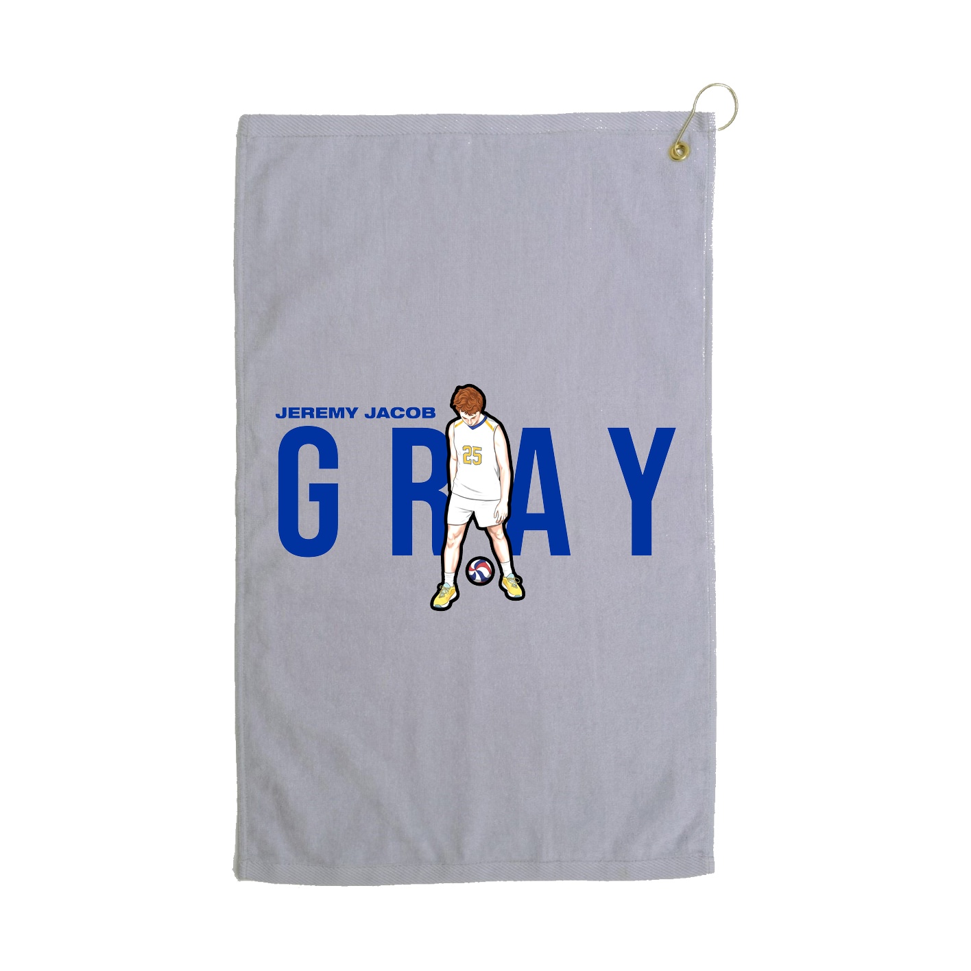 Golf Towel — Player Name in Grey