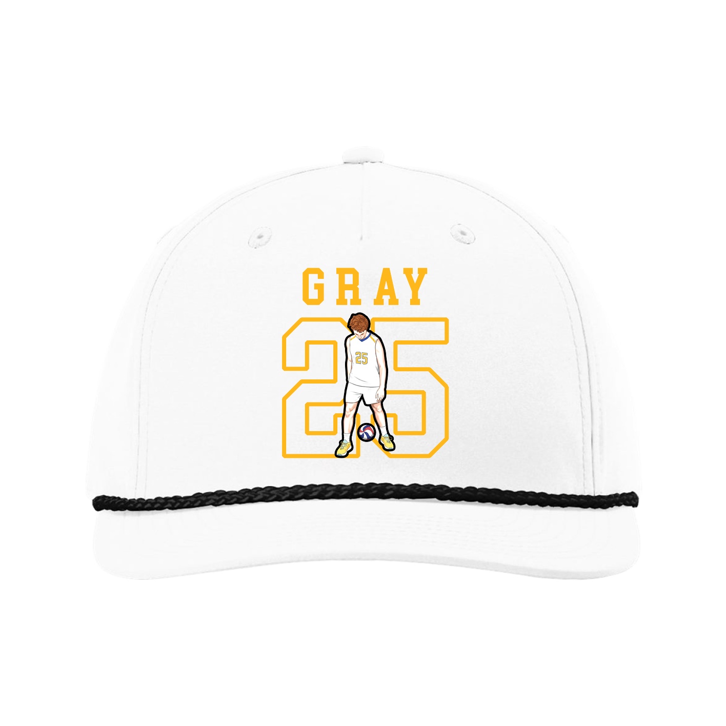 Five-Panel Classic Rope Cap — Shirsey in White