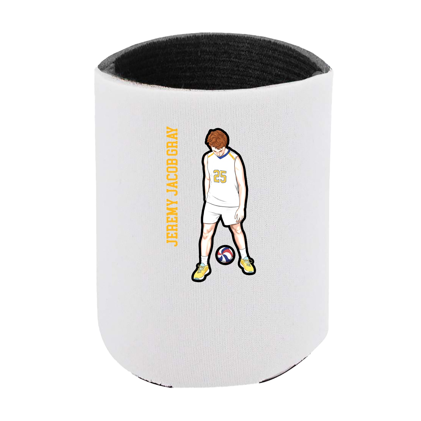 Can Holder — Name Vertical in White