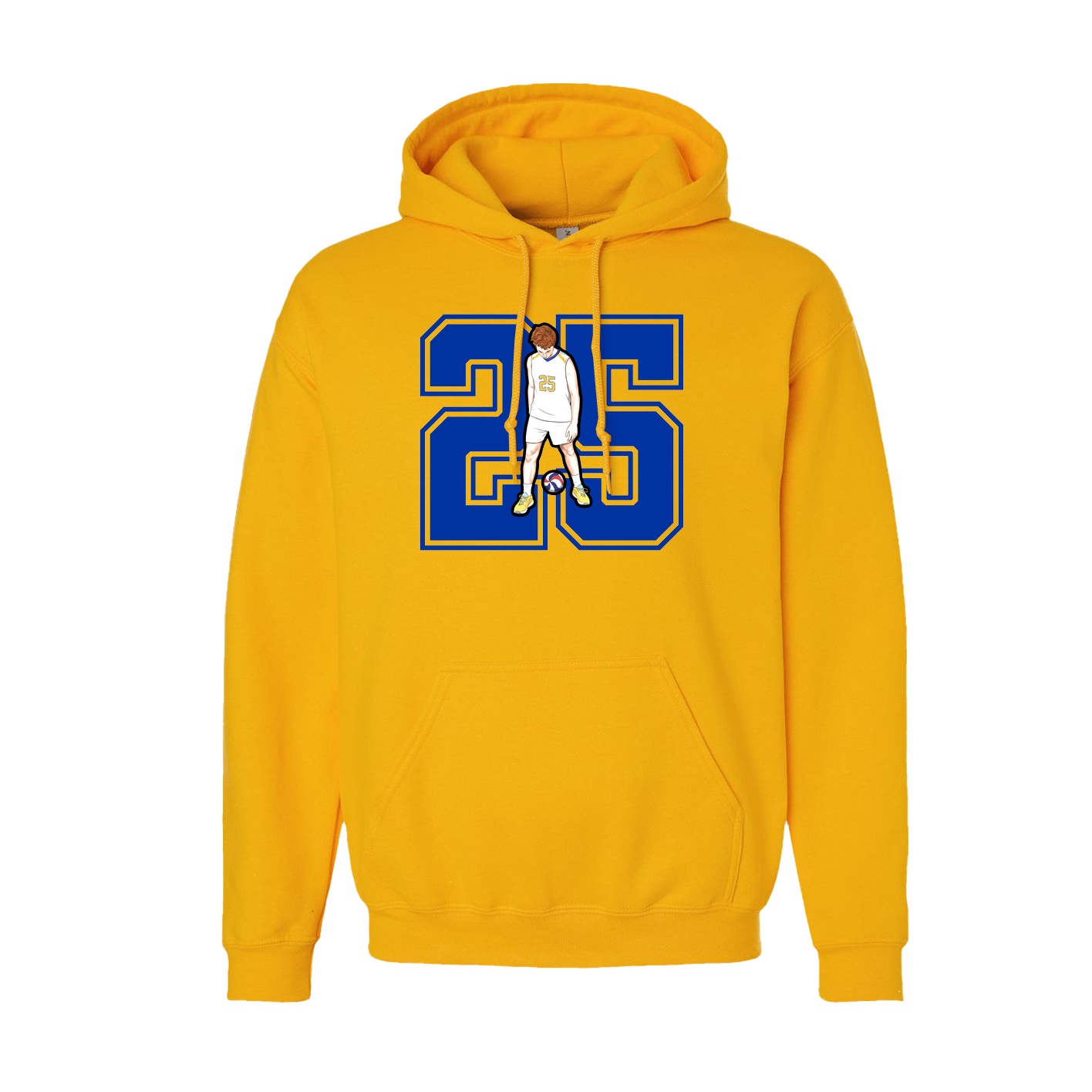 Hoodie — Number in Gold