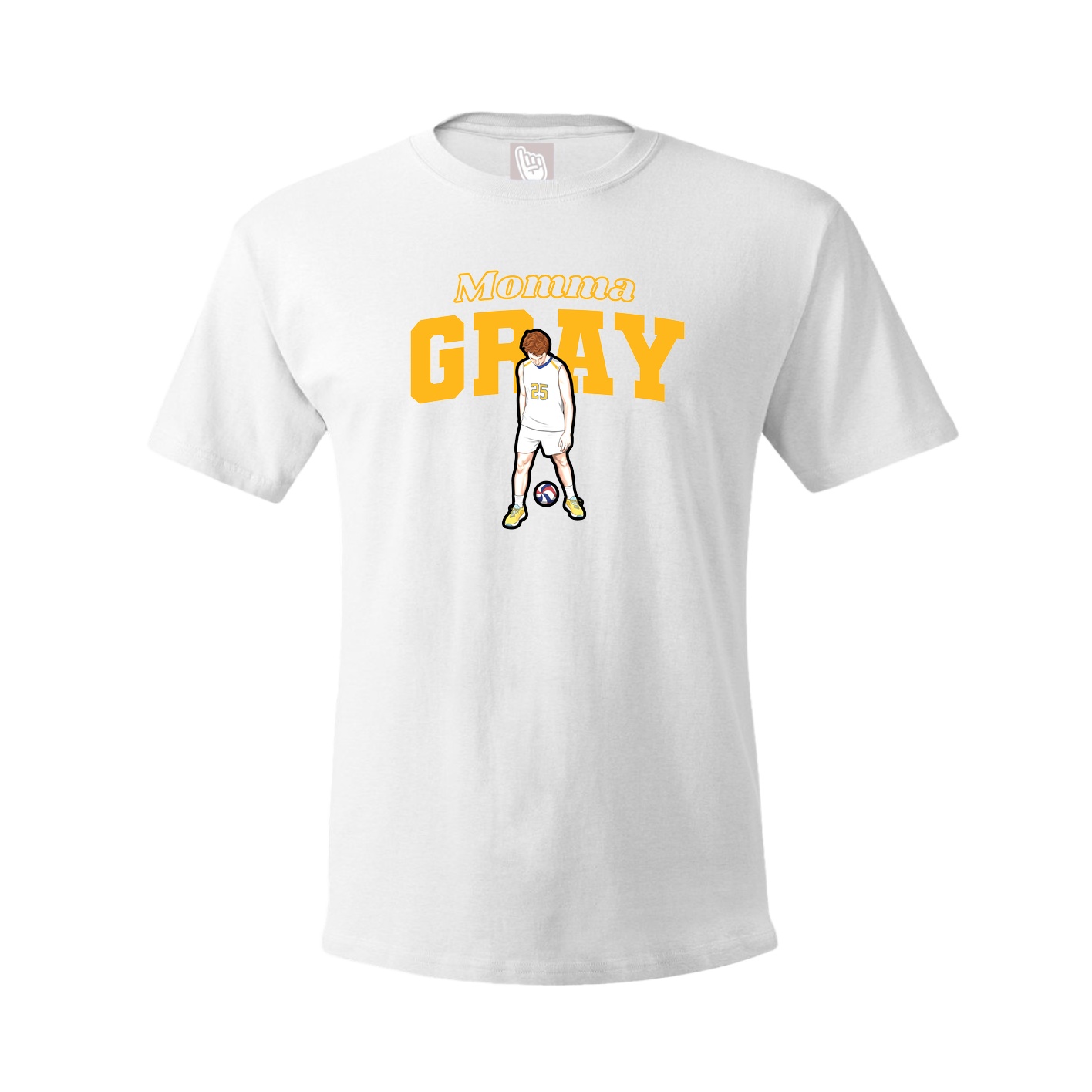 Youth Tee — Mothers Day Block in White