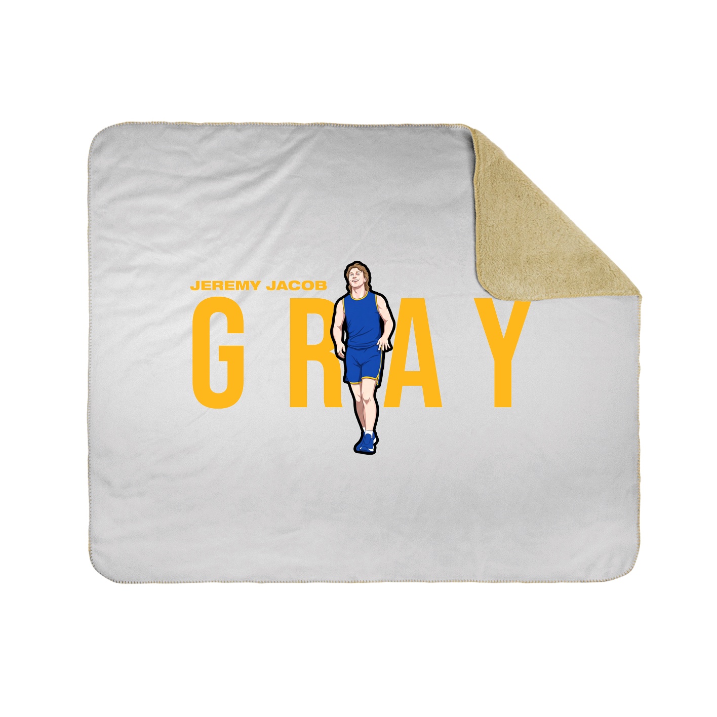 Throw Blanket — Player Name in White