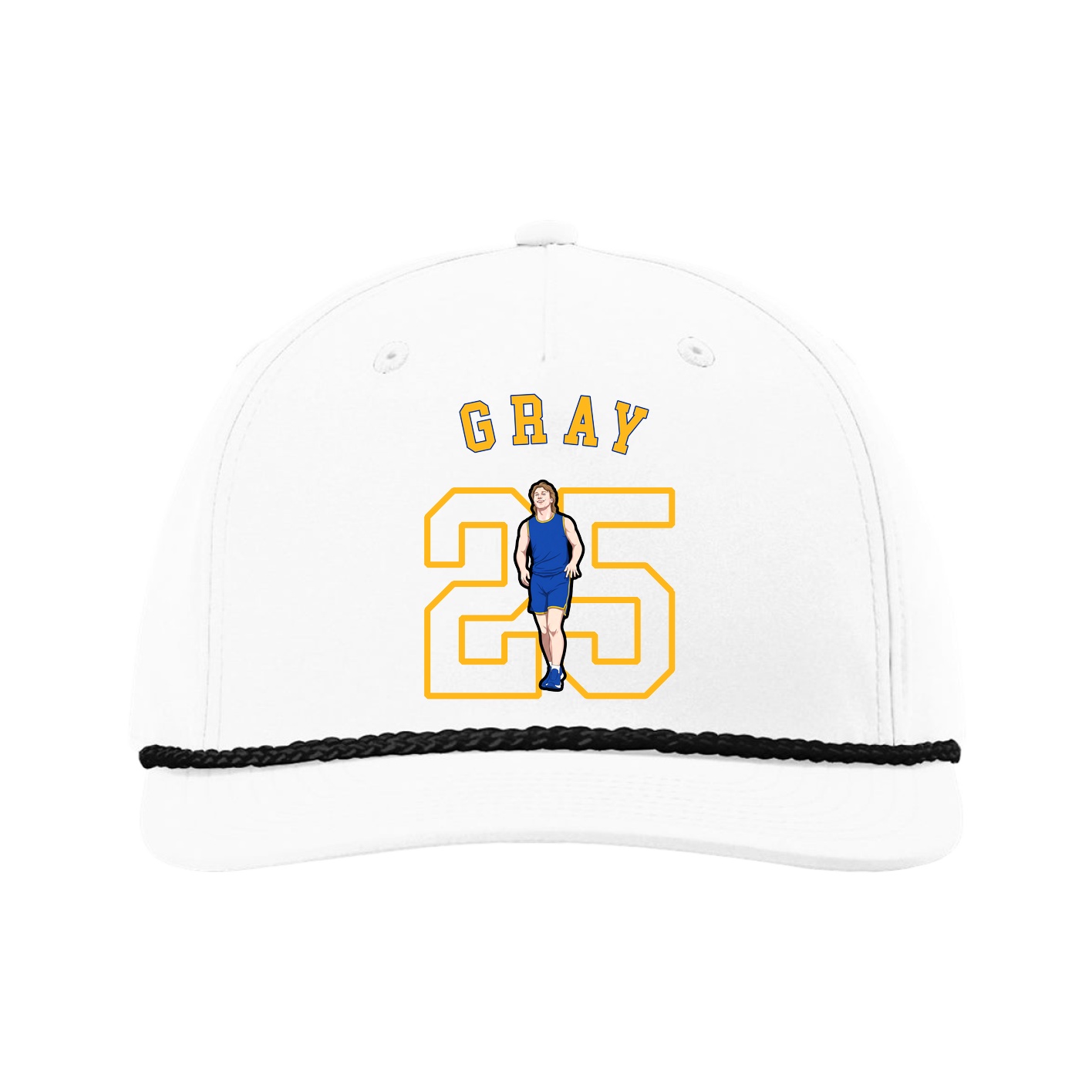 Five-Panel Classic Rope Cap — Shirsey Arch in White