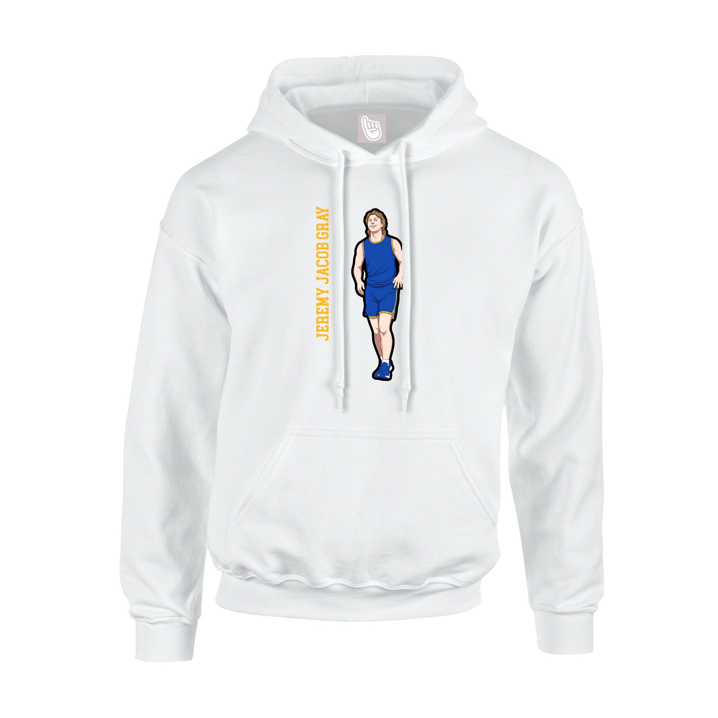 Hoodie — Name Vertical in White