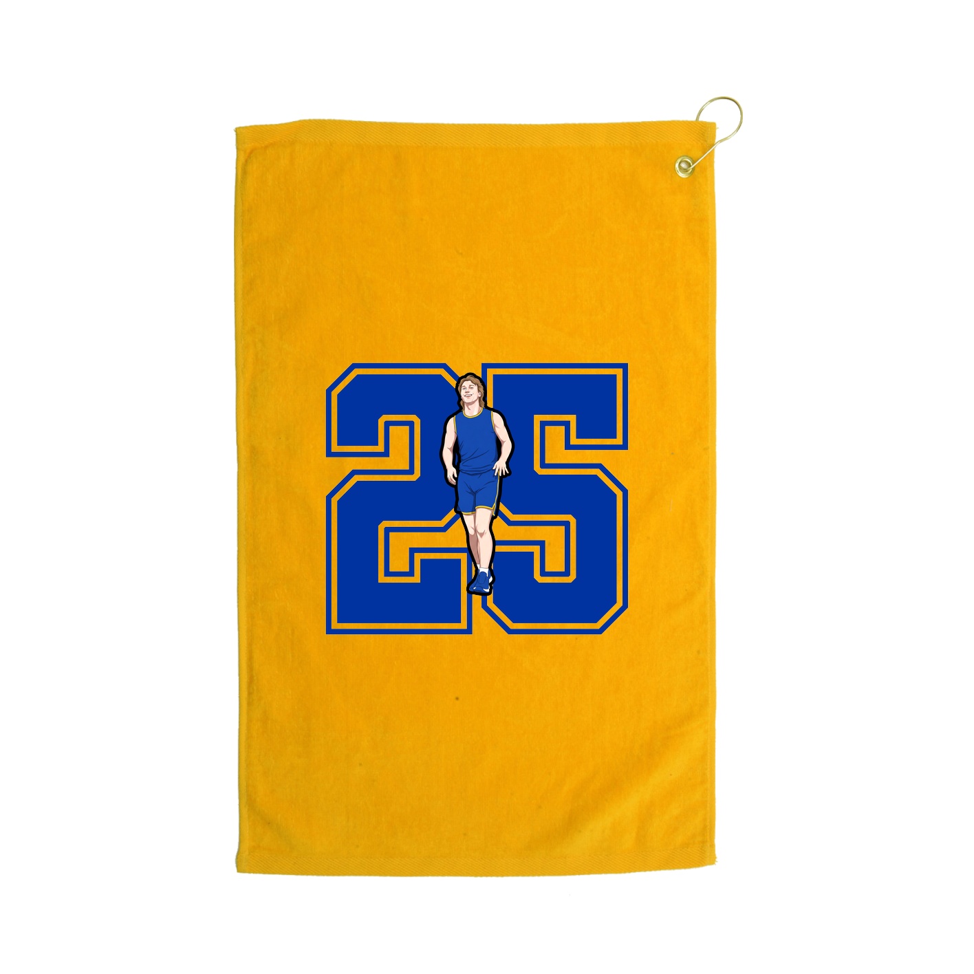 Golf Towel — Number in Gold