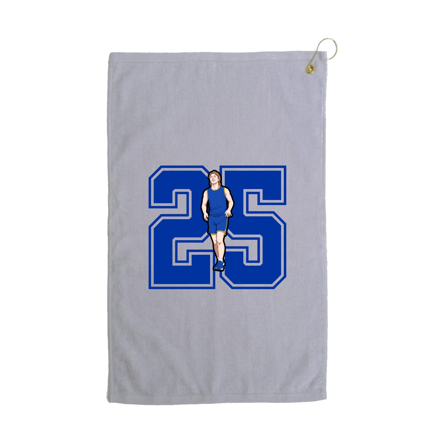 Golf Towel — Number in Grey