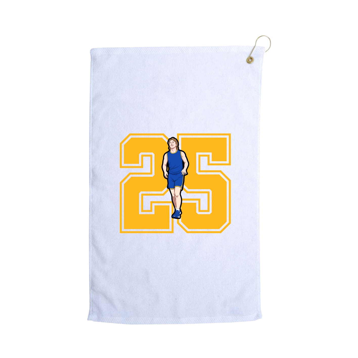 Golf Towel — Number in White