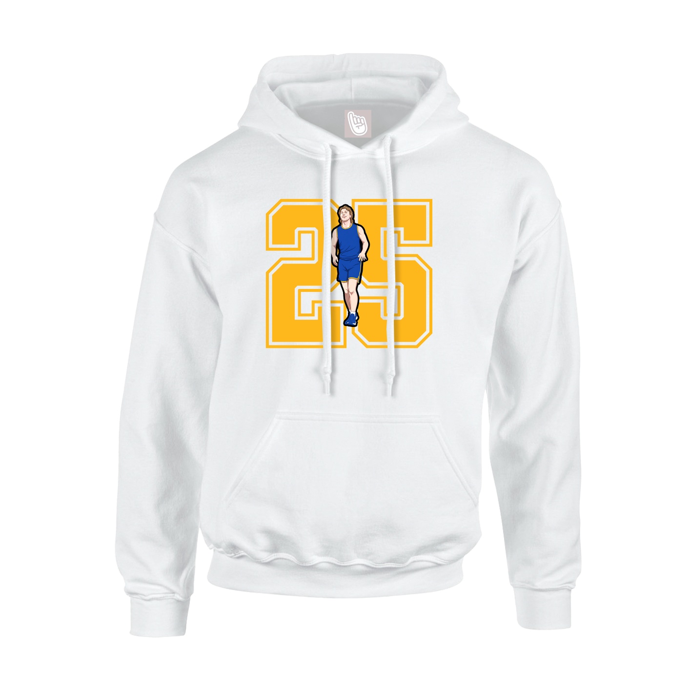 Hoodie — Number in White