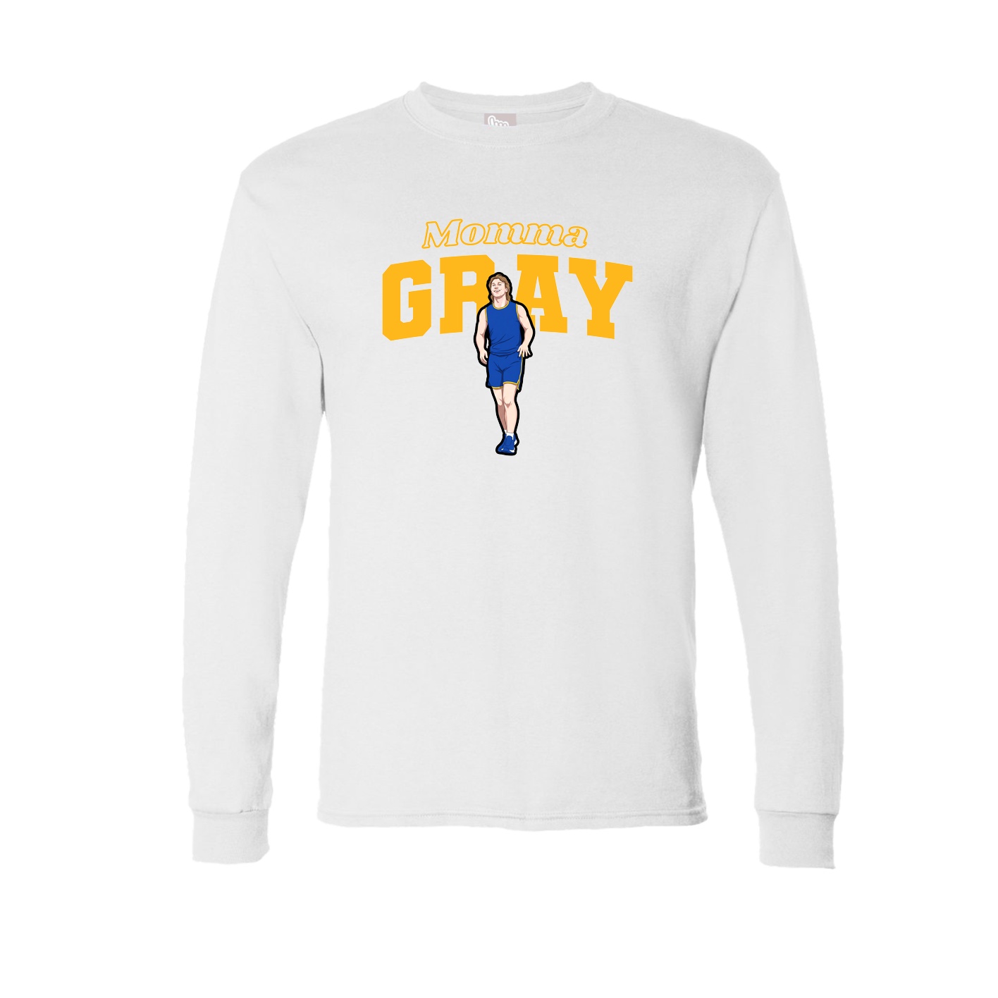 Long Sleeve Tee — Mothers Day Block in White