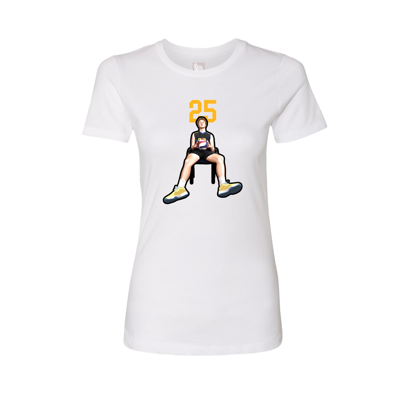 Womens Tee — Number Top in White