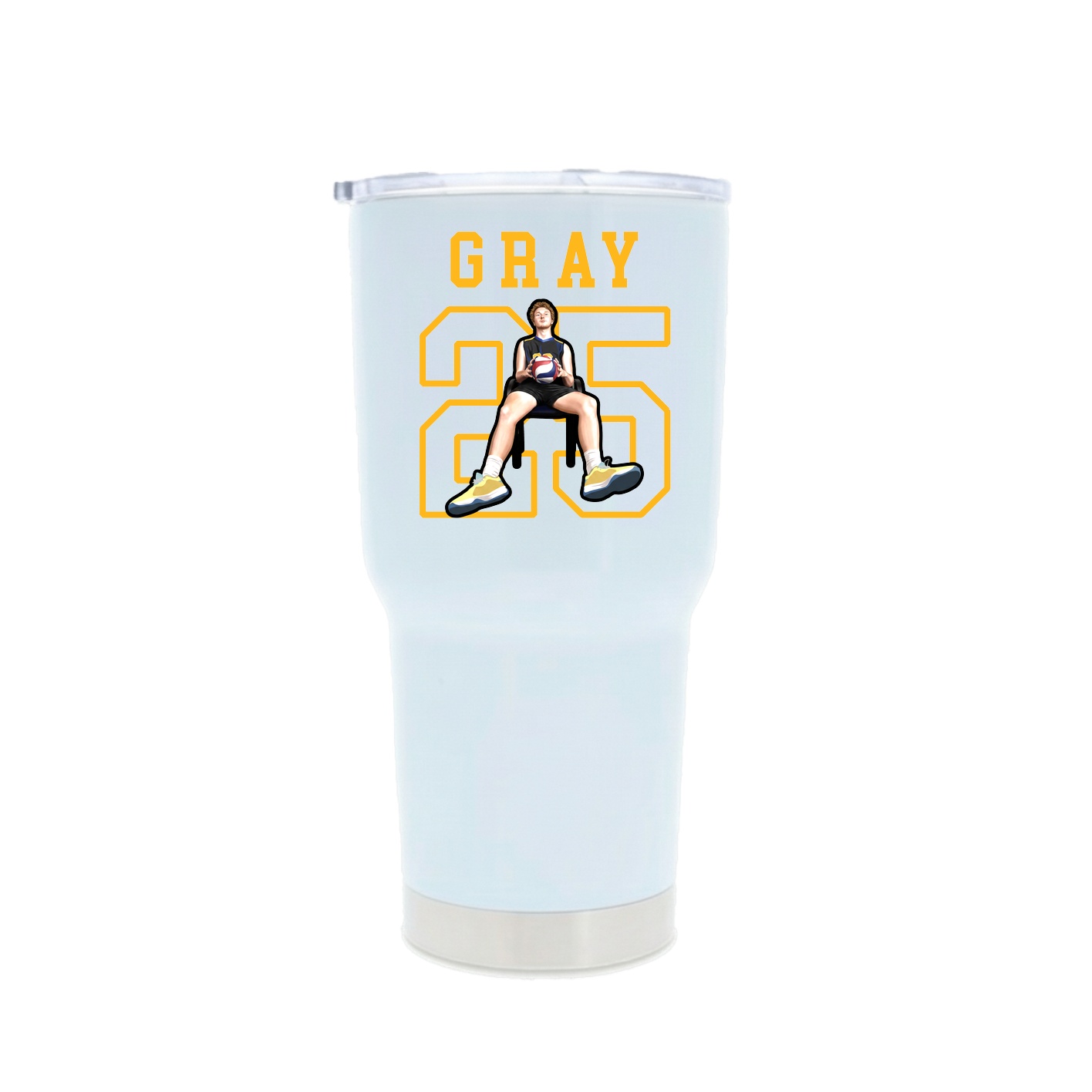 30oz Stainless Steel Tumbler — Shirsey in White