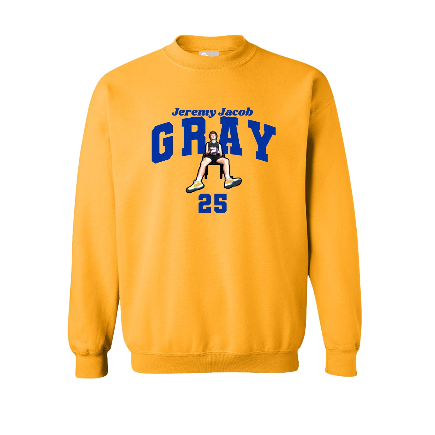 Fleece Crew — Signature Arch in Gold