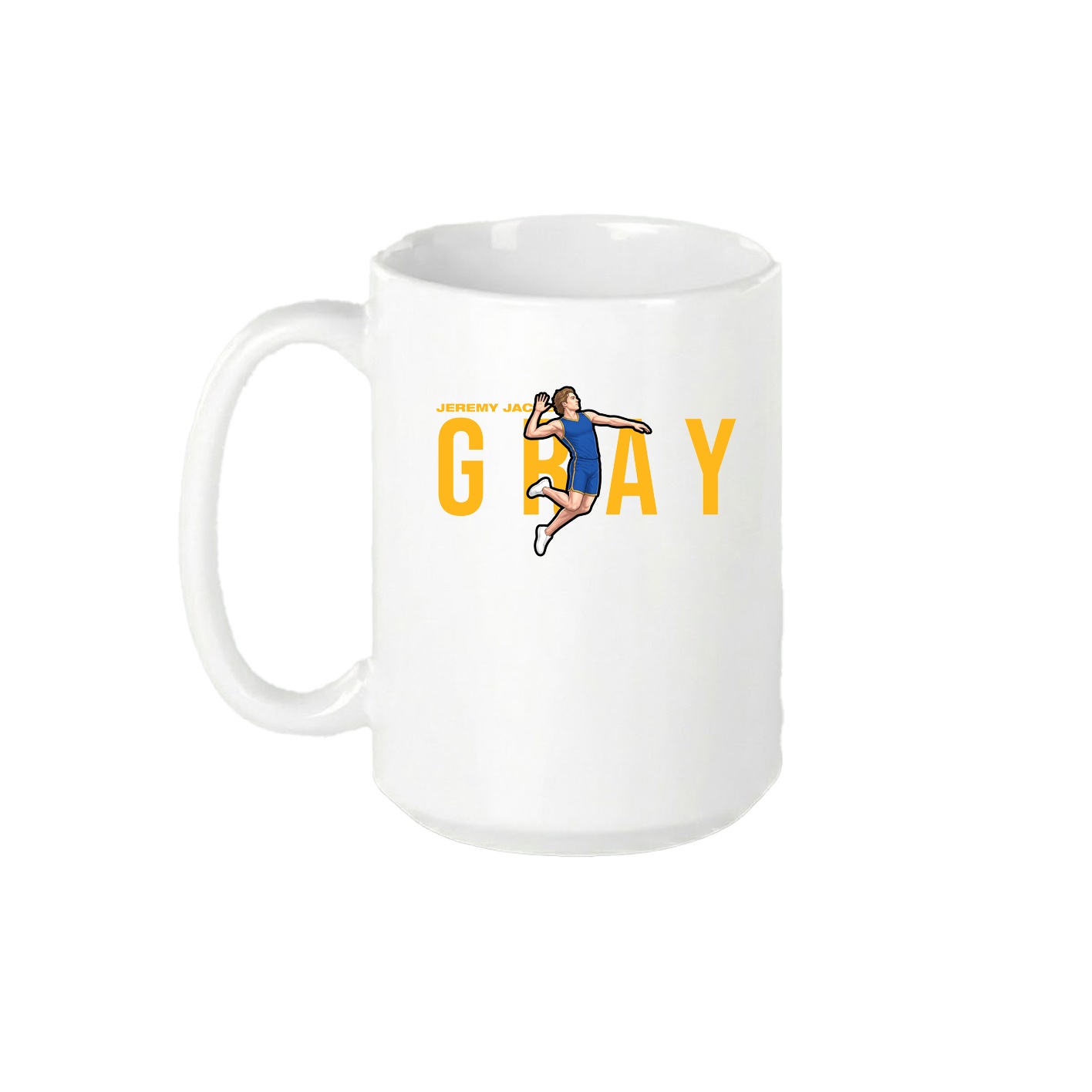 15oz Coffee Mug — Player Name in White