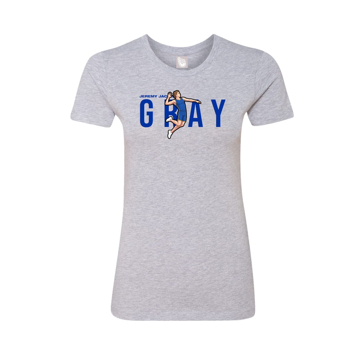 Womens Tee — Player Name in Grey