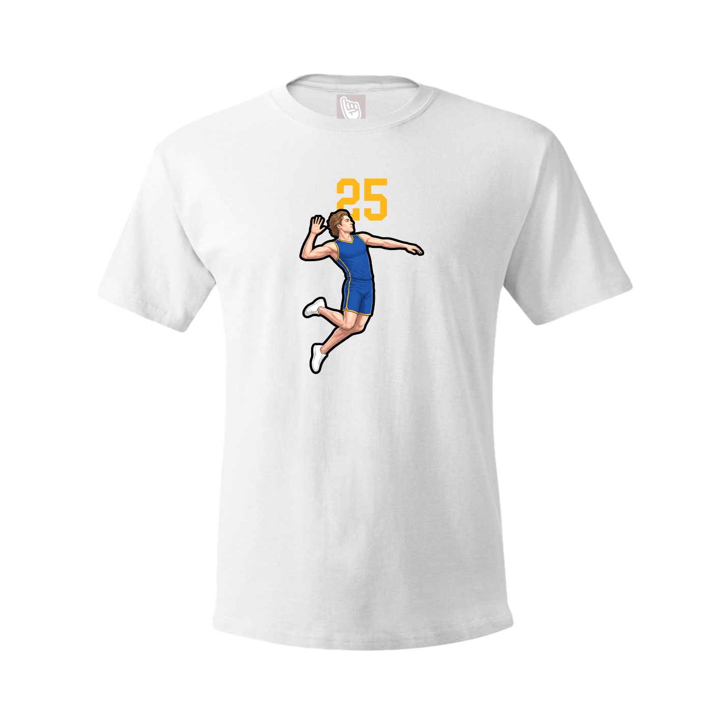 Youth Tee — Number Top in White
