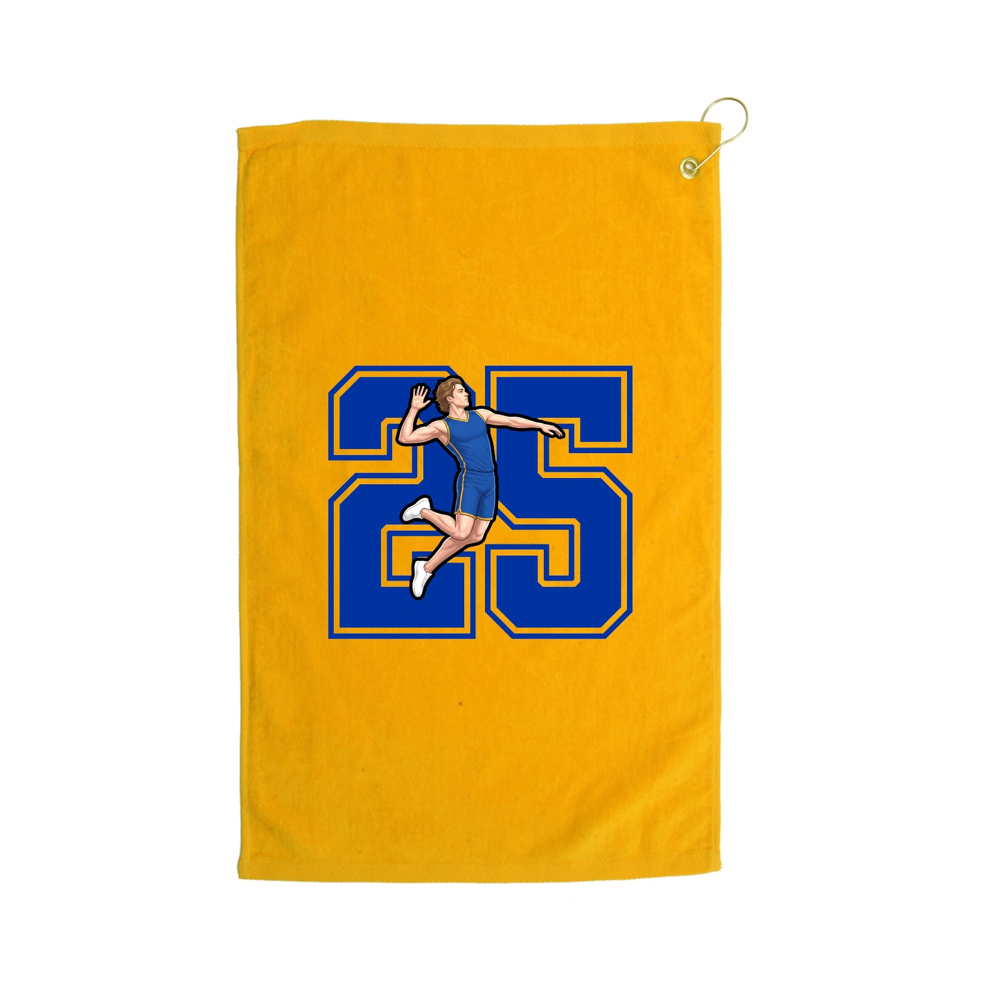 Golf Towel — Number in Gold