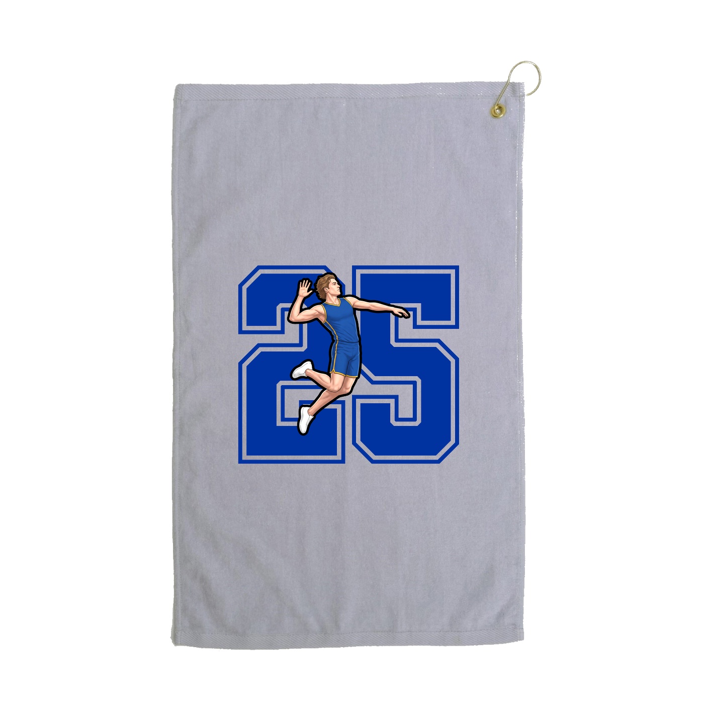 Golf Towel — Number in Grey