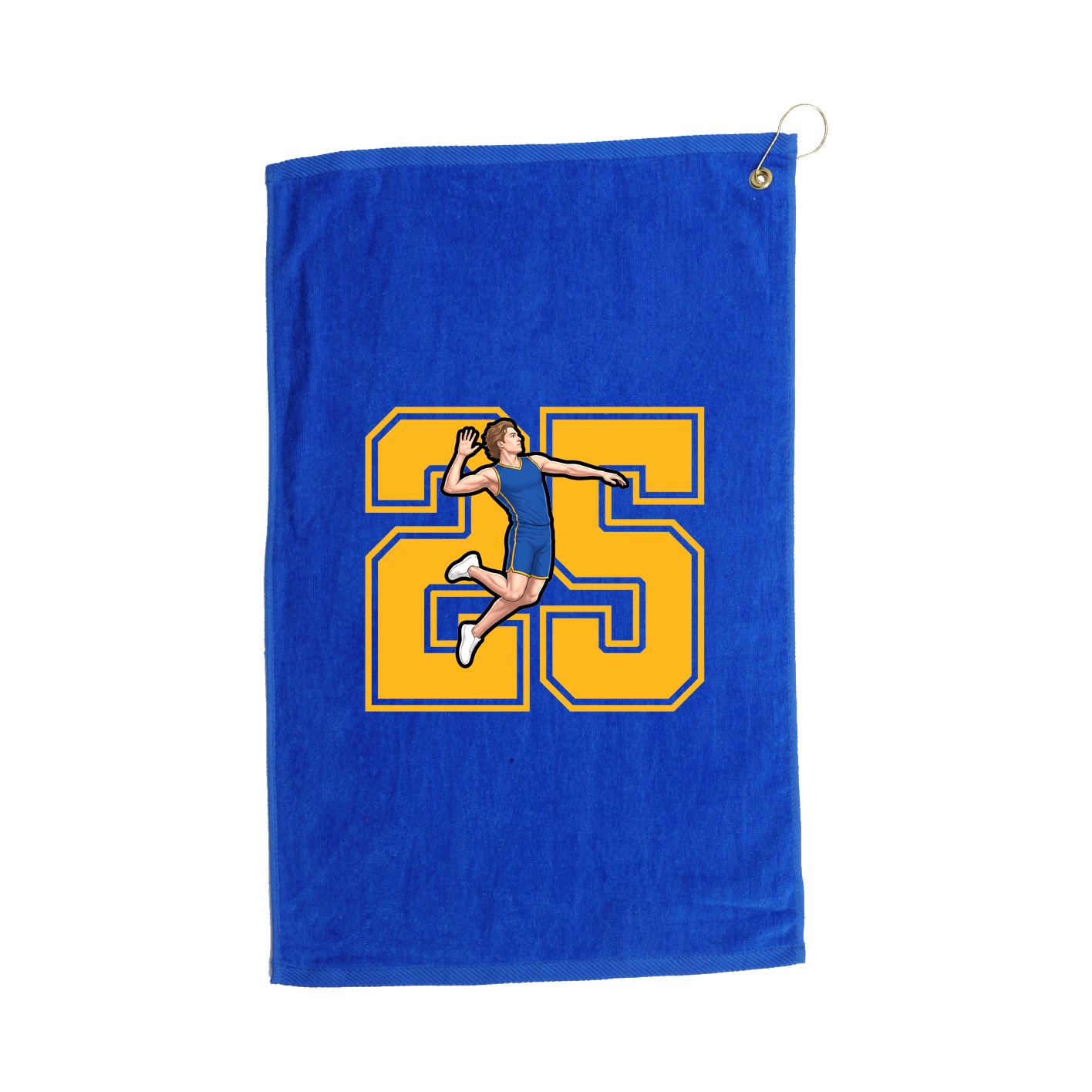 Golf Towel — Number in Royal