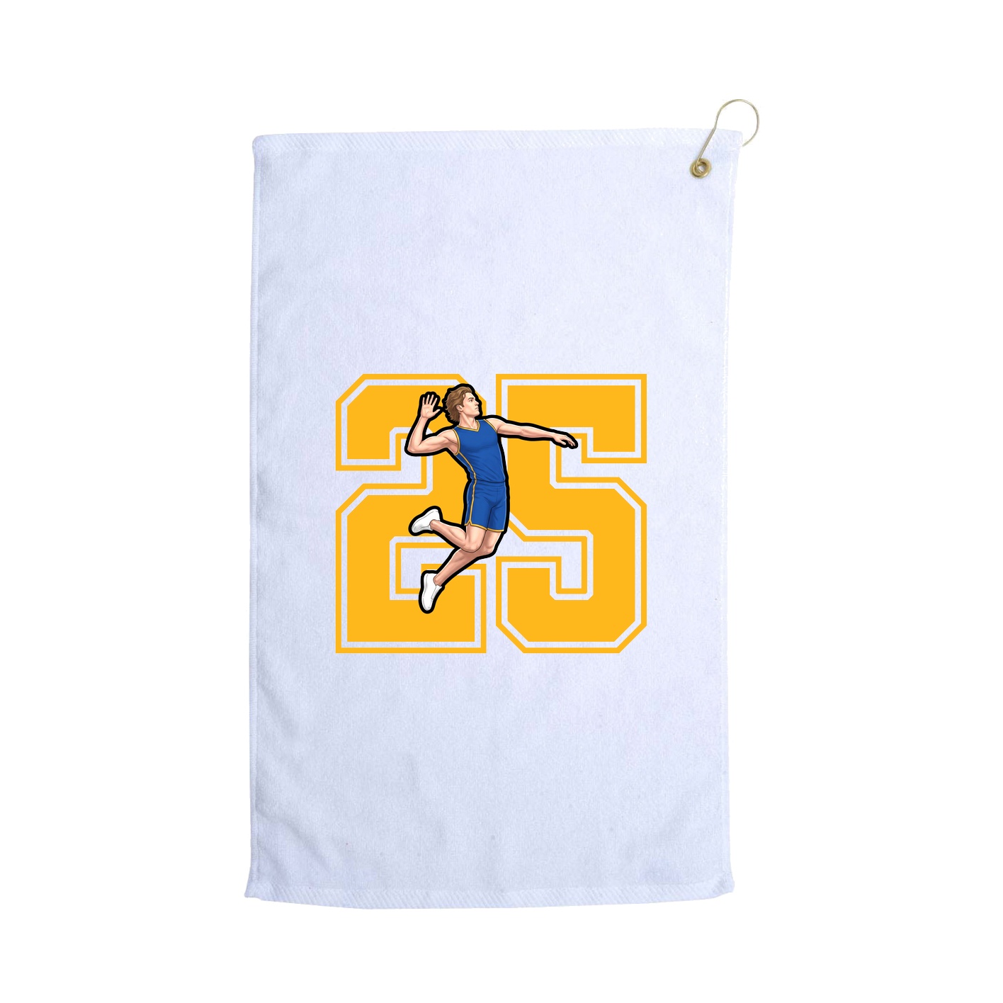 Golf Towel — Number in White