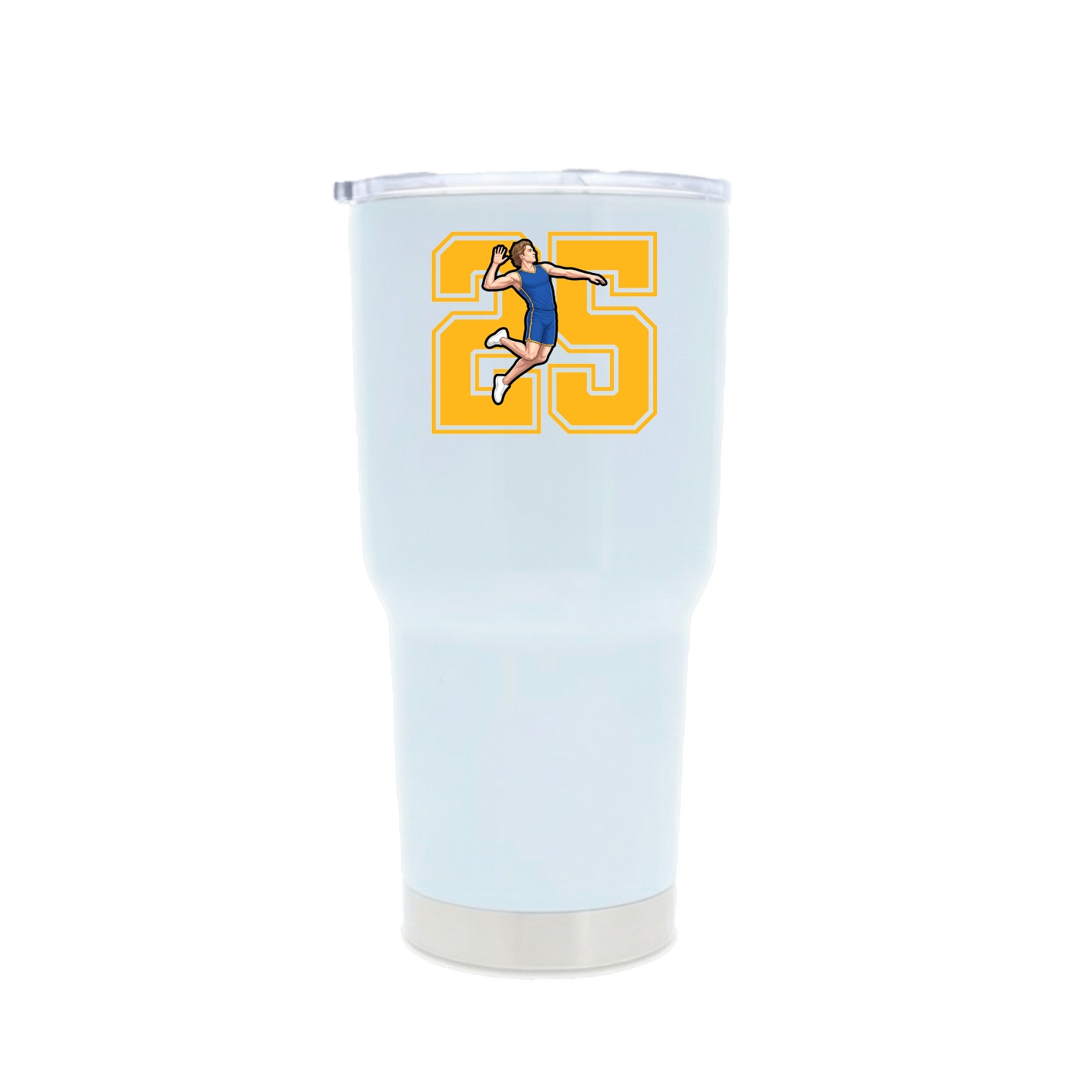 30oz Stainless Steel Tumbler — Number in White