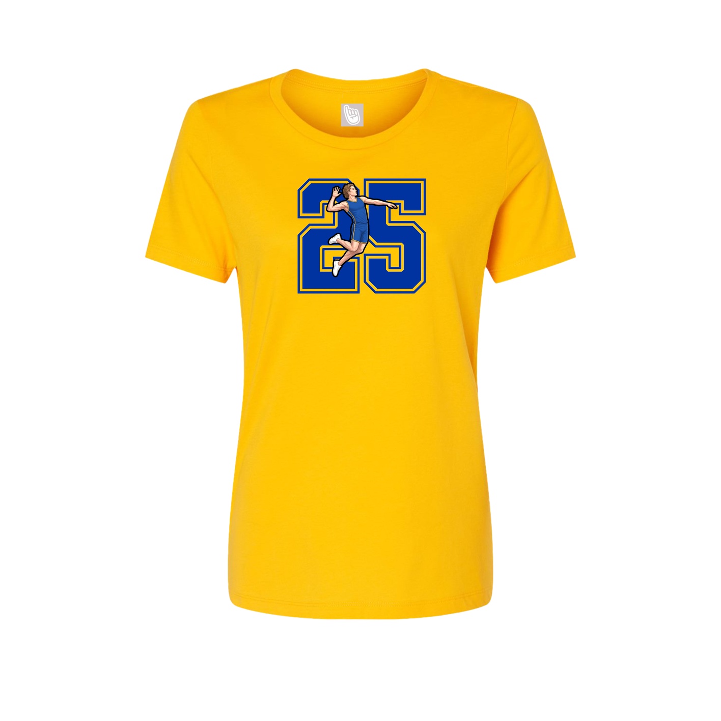Womens Tee — Number in Gold